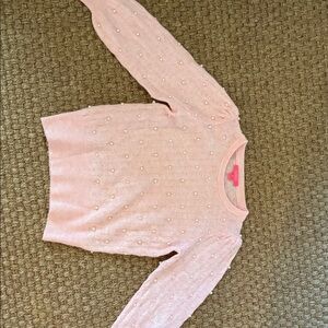 Lilly Pulitzer Light Pink Pearl-Embellished Knit Sweater